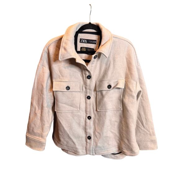 Zara Other - Zara Manteco Beige Wool Jacket Men’s Size Large Button Front Coat